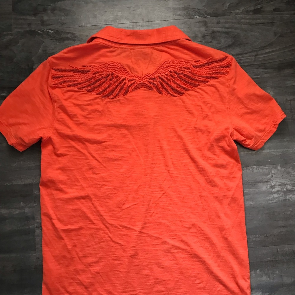 Armani Exchange Polo with Angel Wing Appliqué